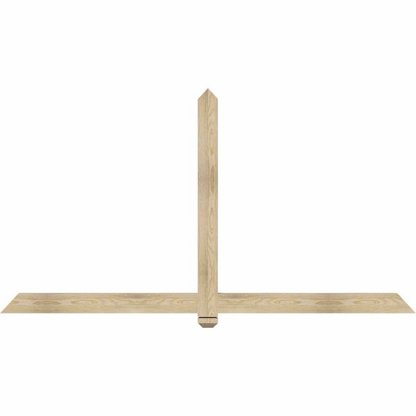 Ekena Millwork Eugene Rough Sawn Timber Gable Bracket, Douglas Fir, 84"W x 45"H x 2"D x 4"F, 13/12 Pitch GBW084X45X0204EUG00RDF - main